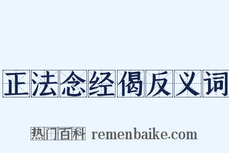 正法念经偈反义词是什么意思的图片